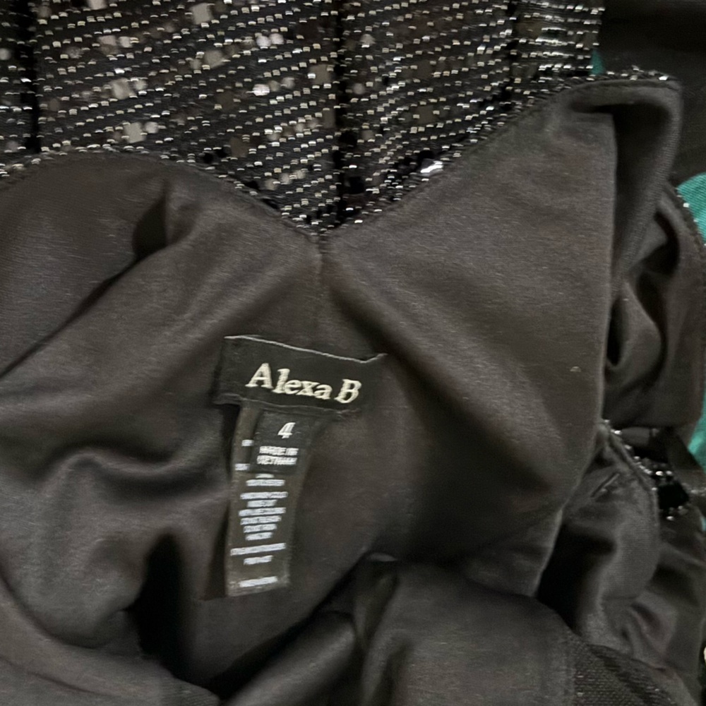 Alexa B Elegant Black Evening Dress size 4 - Picture 6 of 7